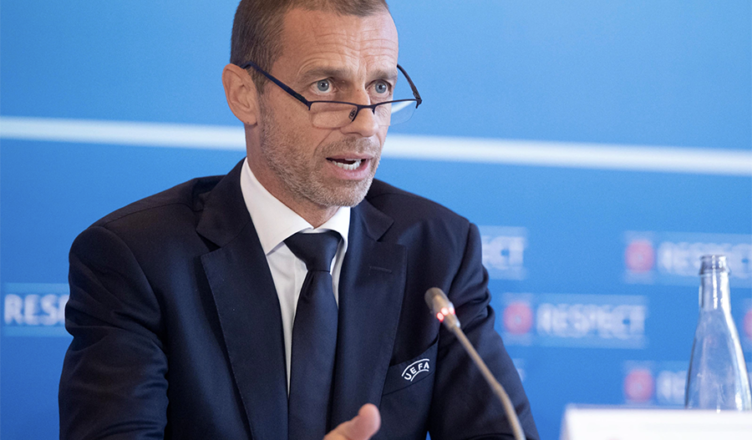 Aleksander Čeferin at Monday's UEFA Executive Committee meeting